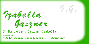 izabella gaszner business card